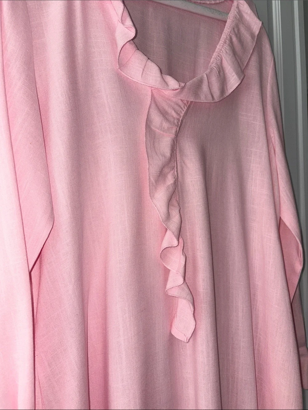 Light Pink Ruffle Neck Tunic - Picture 2 of 9